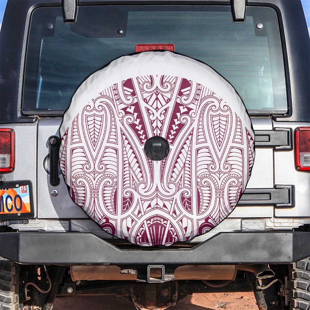 Queensland Maori Rugby Nga Hau e Wha Spare Tire Cover White Motif