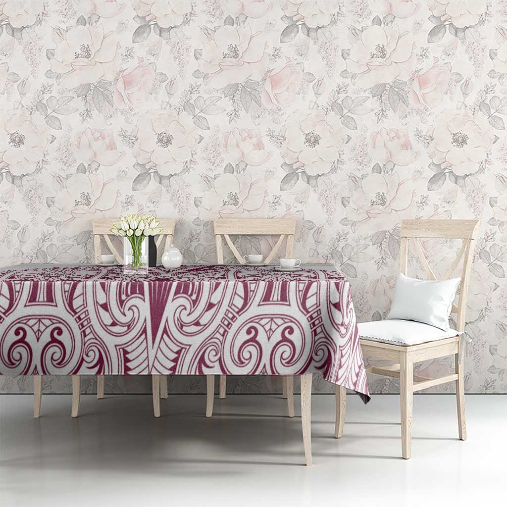 Queensland Maori Rugby Nga Hau e Wha Tablecloth White Motif