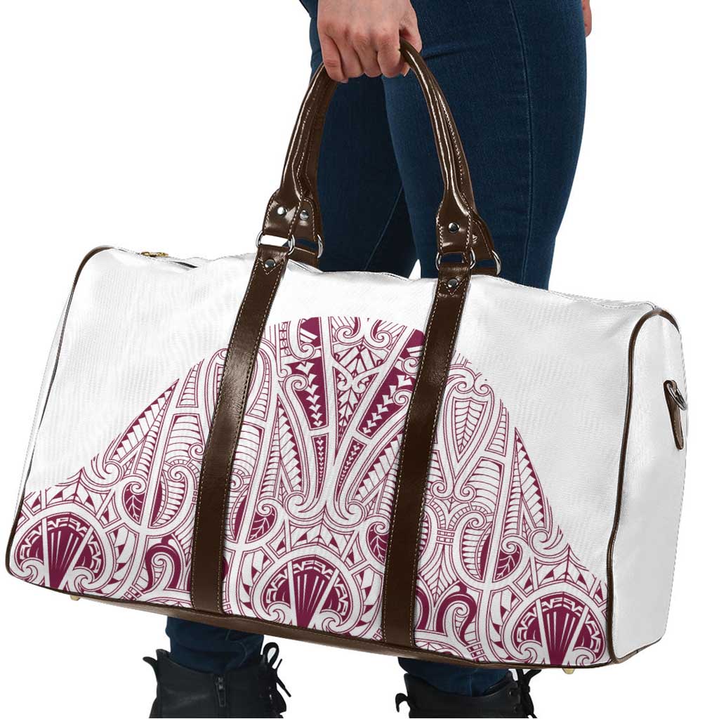 Queensland Maori Rugby Nga Hau e Wha Travel Bag White Motif - Polynesian Pride