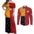 Custom British Lions-AUNZ Couples Matching Off Shoulder Maxi Dress and Long Sleeve Button Shirt Australia-New Zealand Indigenous Motif