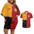 Custom British Lions-AUNZ Couples Matching Off Shoulder Short Dress and Hawaiian Shirt Australia-New Zealand Indigenous Motif