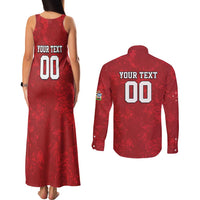 Custom British Lions-AUNZ Couples Matching Tank Maxi Dress and Long Sleeve Button Shirt Australia-New Zealand Indigenous Motif LT9 - Polynesian Pride