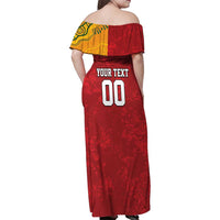 Custom British Lions-AUNZ Family Matching Off Shoulder Maxi Dress and Hawaiian Shirt Australia-New Zealand Indigenous Motif LT9 - Polynesian Pride
