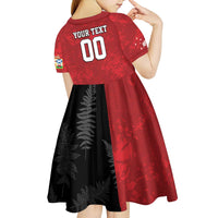 Custom British Lions-AUNZ Kid Short Sleeve Dress Australia-New Zealand Indigenous Motif