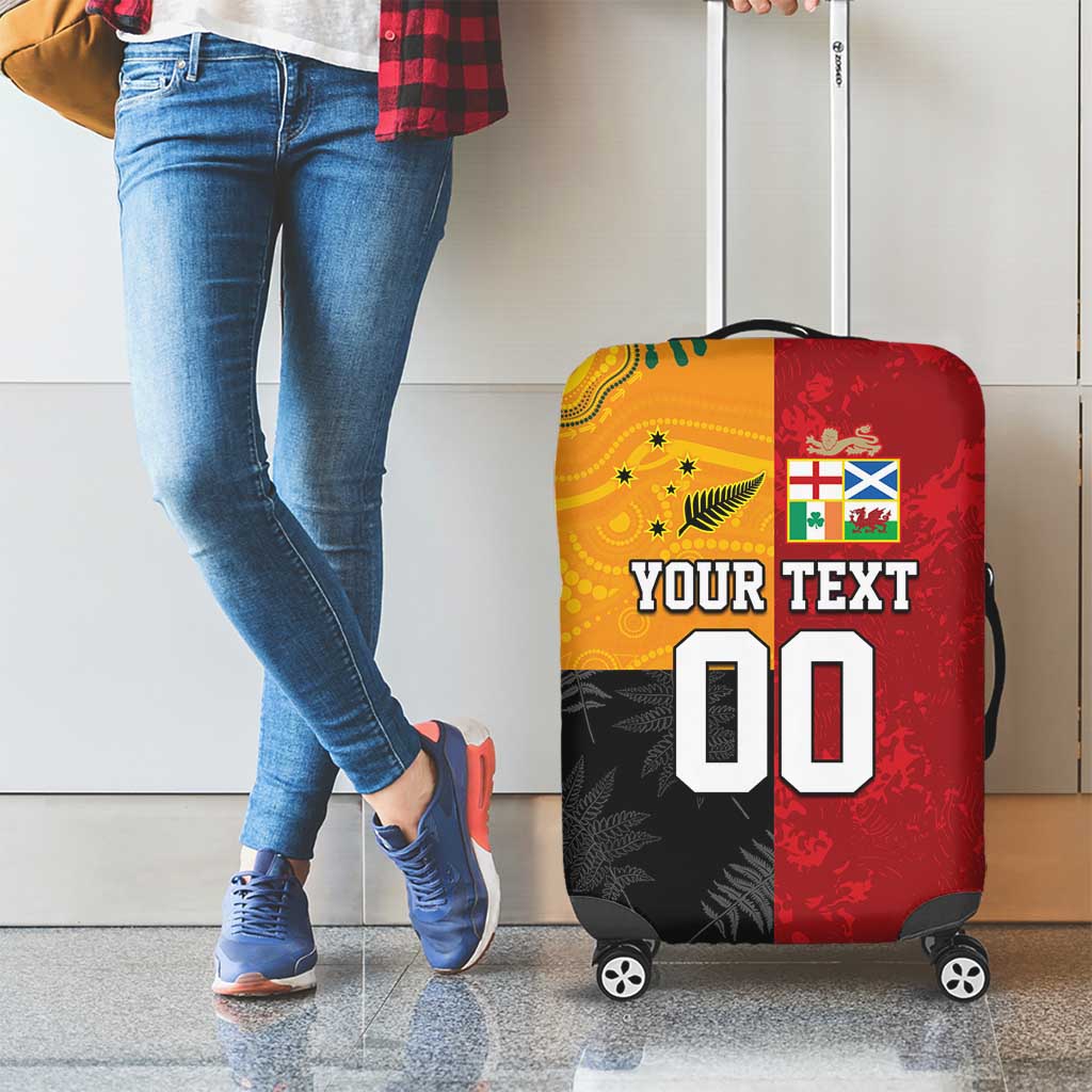 Custom British Lions-AUNZ Luggage Cover Australia-New Zealand Indigenous Motif