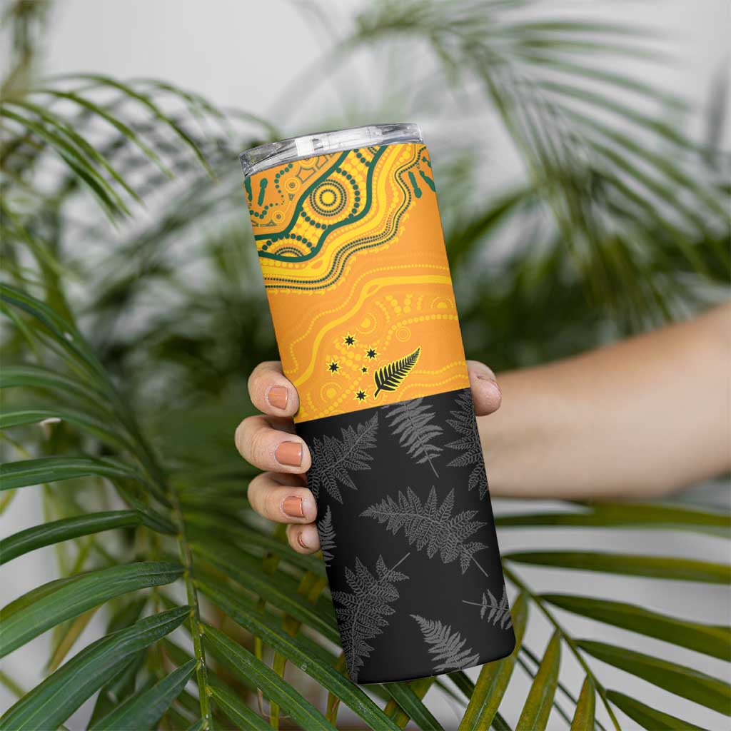 Custom British Lions-AUNZ Skinny Tumbler Australia-New Zealand Indigenous Motif LT9 - Polynesian Pride