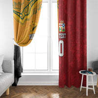 Custom British Lions-AUNZ Window Curtain Australia-New Zealand Indigenous Motif