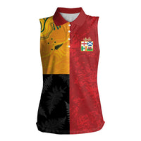 Custom British Lions-AUNZ Women Sleeveless Polo Shirt Australia-New Zealand Indigenous Motif