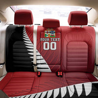 Custom British Lions New Zealand Back Car Seat Cover Half Black Fern