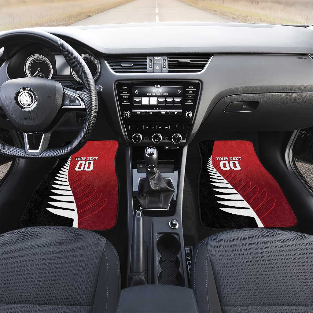 Custom British Lions New Zealand Car Mats Half Black Fern