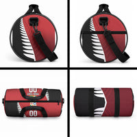 Custom British Lions New Zealand Duffle Bag Half Black Fern LT9 - Polynesian Pride