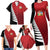 Custom British Lions New Zealand Family Matching Long Sleeve Bodycon Dress and Hawaiian Shirt Half Black Fern