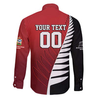 Custom British Lions New Zealand Family Matching Puletasi and Hawaiian Shirt Half Black Fern LT9 - Polynesian Pride