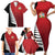 Custom British Lions New Zealand Family Matching Short Sleeve Bodycon Dress and Hawaiian Shirt Half Black Fern