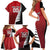 Custom British Lions New Zealand Family Matching Short Sleeve Bodycon Dress and Hawaiian Shirt Half Black Fern