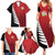 Custom British Lions New Zealand Family Matching Summer Maxi Dress and Hawaiian Shirt Half Black Fern