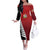 Custom British Lions New Zealand Off The Shoulder Long Sleeve Dress Half Black Fern