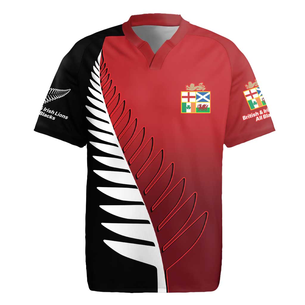 Custom British Lions New Zealand Rugby Jersey Half Black Fern
