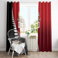 Custom British Lions New Zealand Window Curtain Half Black Fern