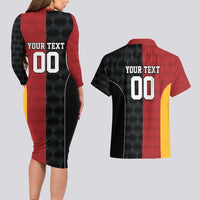 Custom British Lions New Zealand Couples Matching Long Sleeve Bodycon Dress and Hawaiian Shirt Sporty Style LT9 - Polynesian Pride