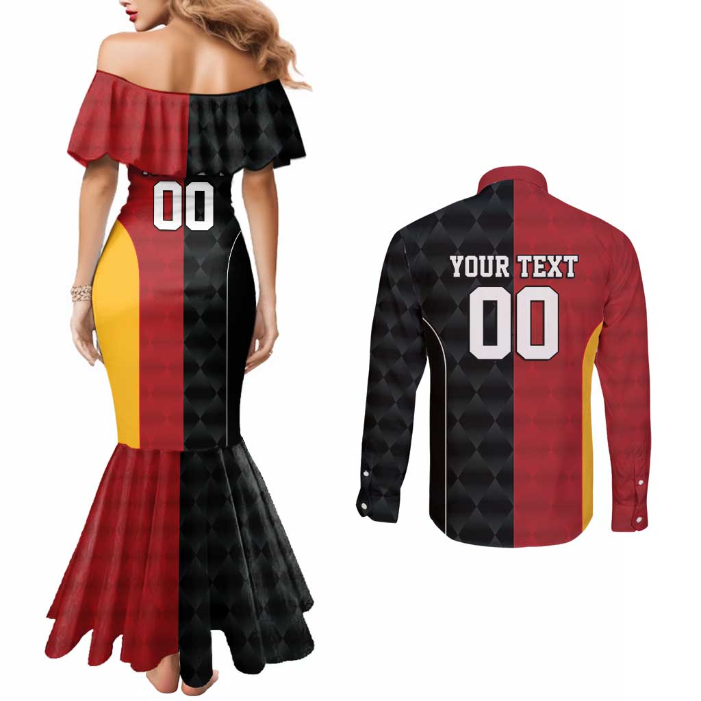 Custom British Lions New Zealand Couples Matching Mermaid Dress and Long Sleeve Button Shirt Sporty Style LT9 - Polynesian Pride