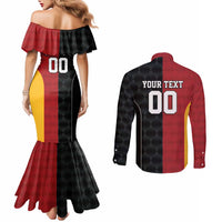 Custom British Lions New Zealand Couples Matching Mermaid Dress and Long Sleeve Button Shirt Sporty Style LT9 - Polynesian Pride