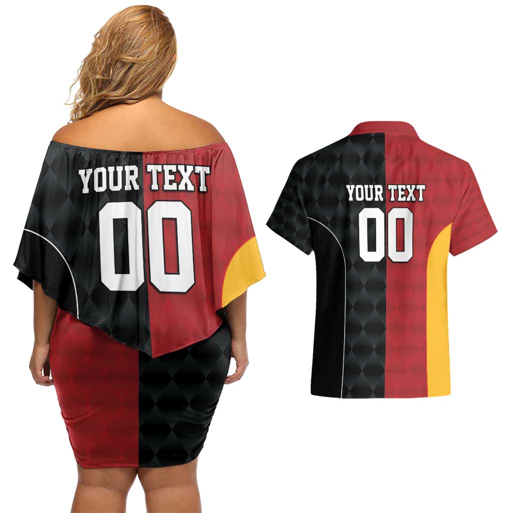 Custom British Lions New Zealand Couples Matching Off Shoulder Short Dress and Hawaiian Shirt Sporty Style LT9 - Polynesian Pride
