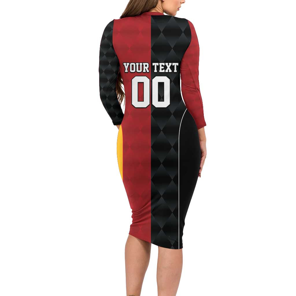 Custom British Lions New Zealand Family Matching Long Sleeve Bodycon Dress and Hawaiian Shirt Sporty Style LT9 - Polynesian Pride