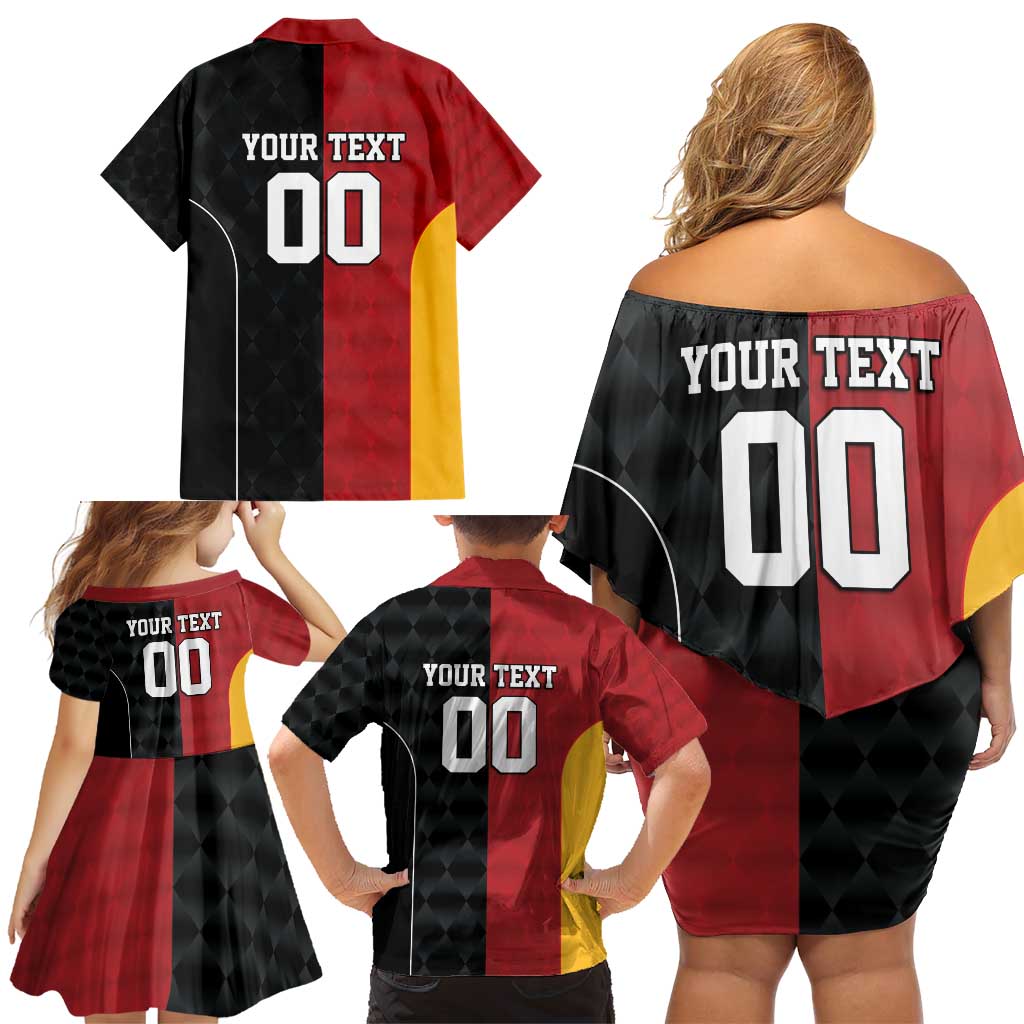 Custom British Lions New Zealand Family Matching Off Shoulder Short Dress and Hawaiian Shirt Sporty Style