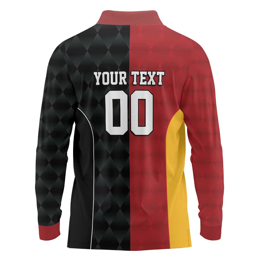 Custom British Lions New Zealand Long Sleeve Polo Shirt Sporty Style