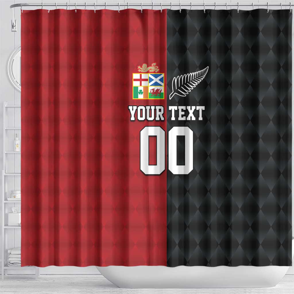 Custom British Lions New Zealand Shower Curtain Sporty Style
