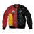 Custom British Lions New Zealand Sleeve Zip Bomber Jacket Sporty Style