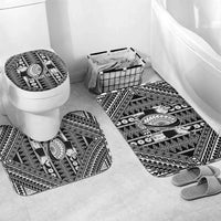 Fiji Custom Rugby National Heritage Bathroom Set Black Traditional Masi Inspired