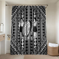 Fiji Custom Rugby National Heritage Bathroom Set Black Traditional Masi Inspired