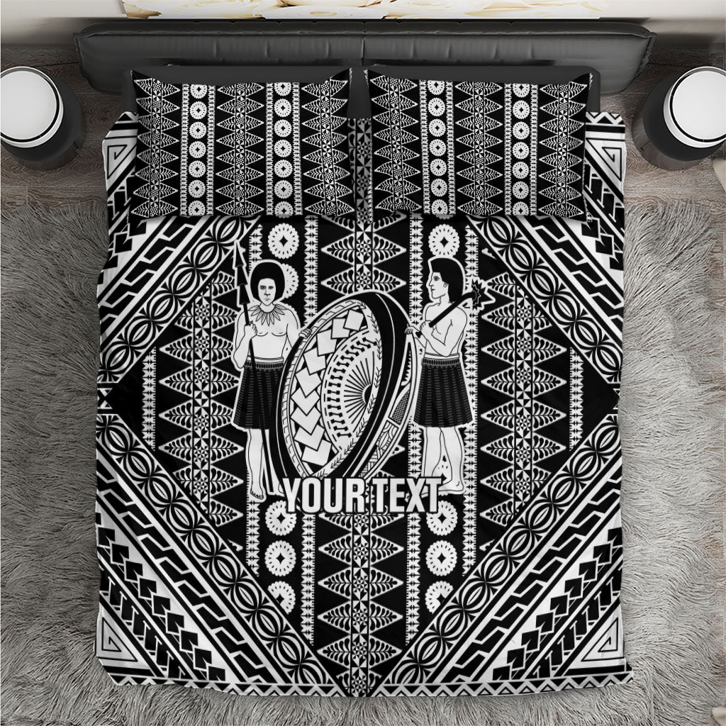 Fiji Custom Rugby National Heritage Bedding Set Black Traditional Masi Inspired LT9 Black - Polynesian Pride