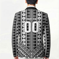 Fiji Custom Rugby National Heritage Blazer Black Traditional Masi Inspired