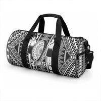 Fiji Custom Rugby National Heritage Duffle Bag Black Traditional Masi Inspired LT9 - Polynesian Pride