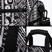 Fiji Custom Rugby National Heritage Duffle Bag Black Traditional Masi Inspired LT9 - Polynesian Pride