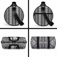 Fiji Custom Rugby National Heritage Duffle Bag Black Traditional Masi Inspired LT9 - Polynesian Pride