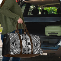 Fiji Custom Rugby National Heritage Travel Bag Black Traditional Masi Inspired