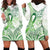 Its Okay Green Ribbon Personalised Hoodie Dress Polynesian Depression Awareness