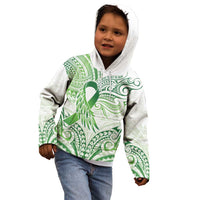 Its Okay Green Ribbon Personalised Kid Hoodie Polynesian Depression Awareness