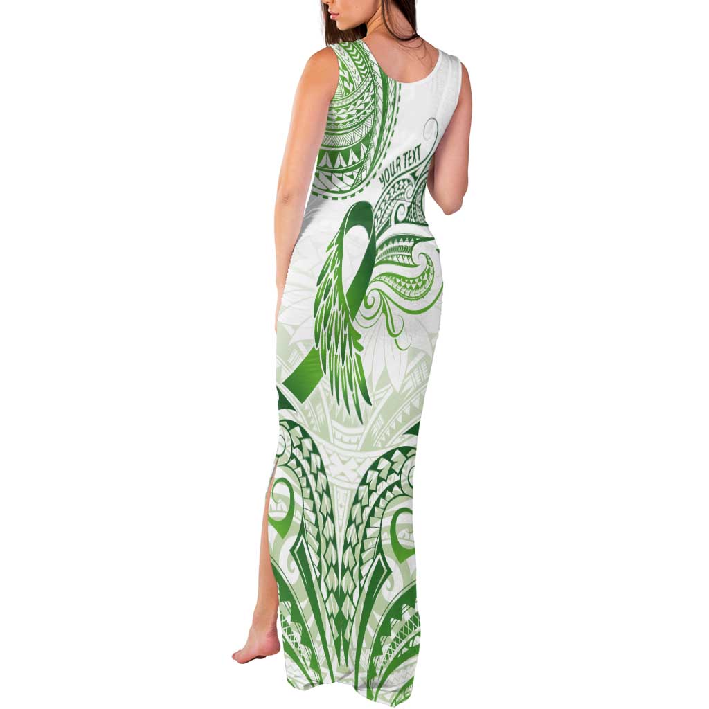 Its Okay Green Ribbon Personalised Tank Maxi Dress Polynesian Depression Awareness