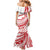 Know Your Status Red Ribbon Personalised Family Matching Mermaid Dress and Hawaiian Shirt Polynesian AIDS Awareness