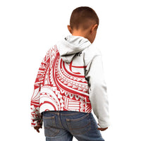 Know Your Status Red Ribbon Personalised Kid Hoodie Polynesian AIDS Awareness