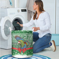 New Zealand Kea Bird Christmas Laundry Basket Maori Inspired Knitted Patterns LT9 - Polynesian Pride