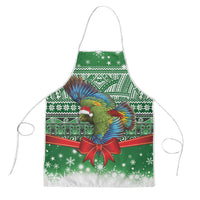 New Zealand Kea Bird Christmas Apron Maori Inspired Knitted Patterns LT9 Green - Polynesian Pride