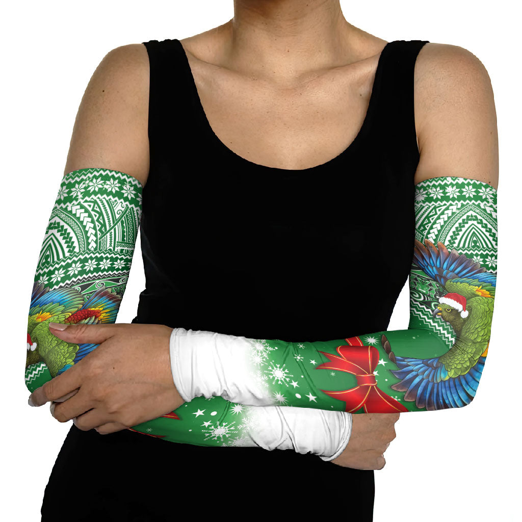 New Zealand Kea Bird Christmas Arm Sleeves Maori Inspired Knitted Patterns LT9 - Polynesian Pride