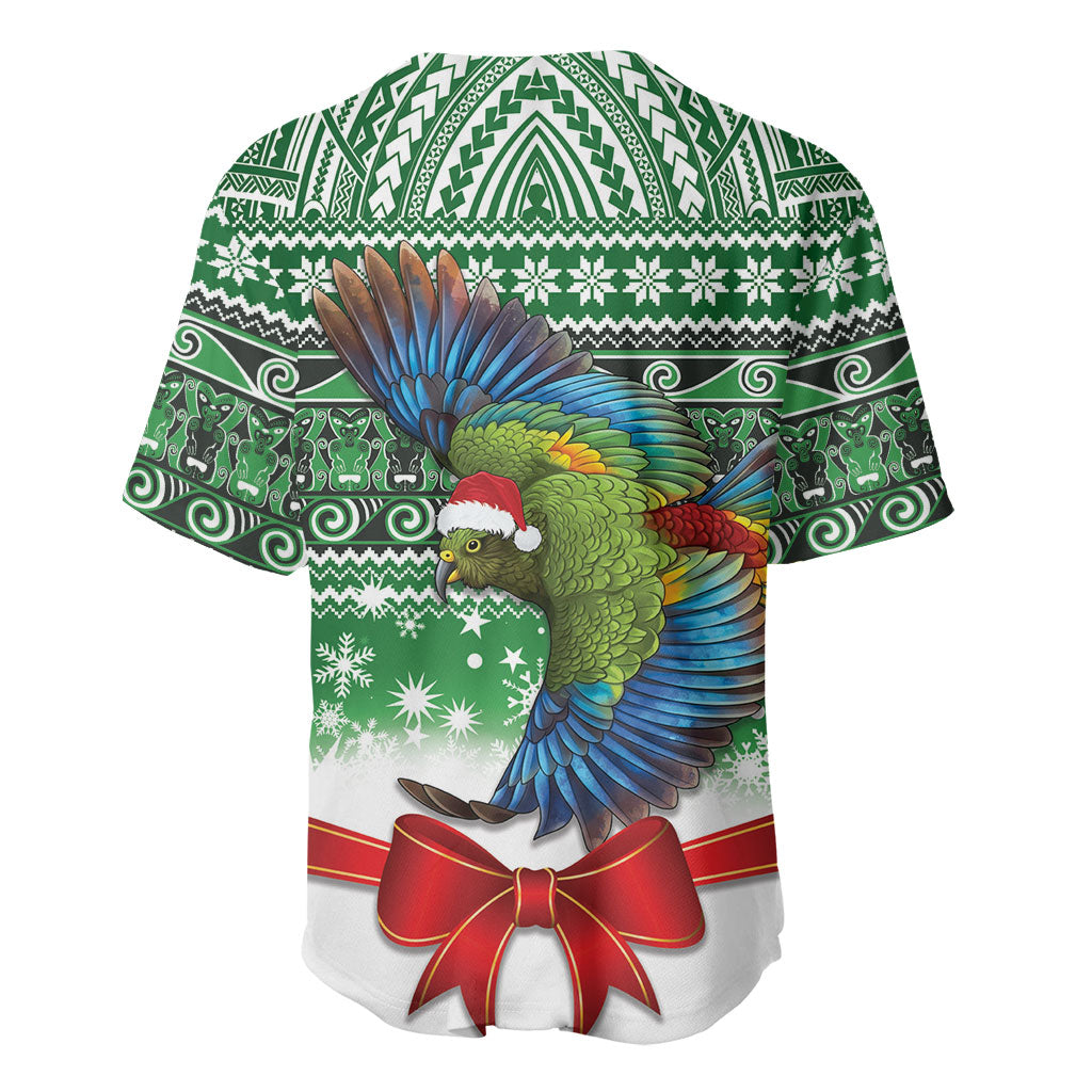 New Zealand Kea Bird Christmas Baseball Jersey Maori Inspired Knitted Patterns LT9 - Polynesian Pride