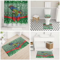 New Zealand Kea Bird Christmas Bathroom Set Maori Inspired Knitted Patterns LT9 - Polynesian Pride